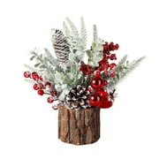 Diluopei Desktop Christmas Tree Realistic Pe Bark Design, Suitable For Holiday Decoration-A